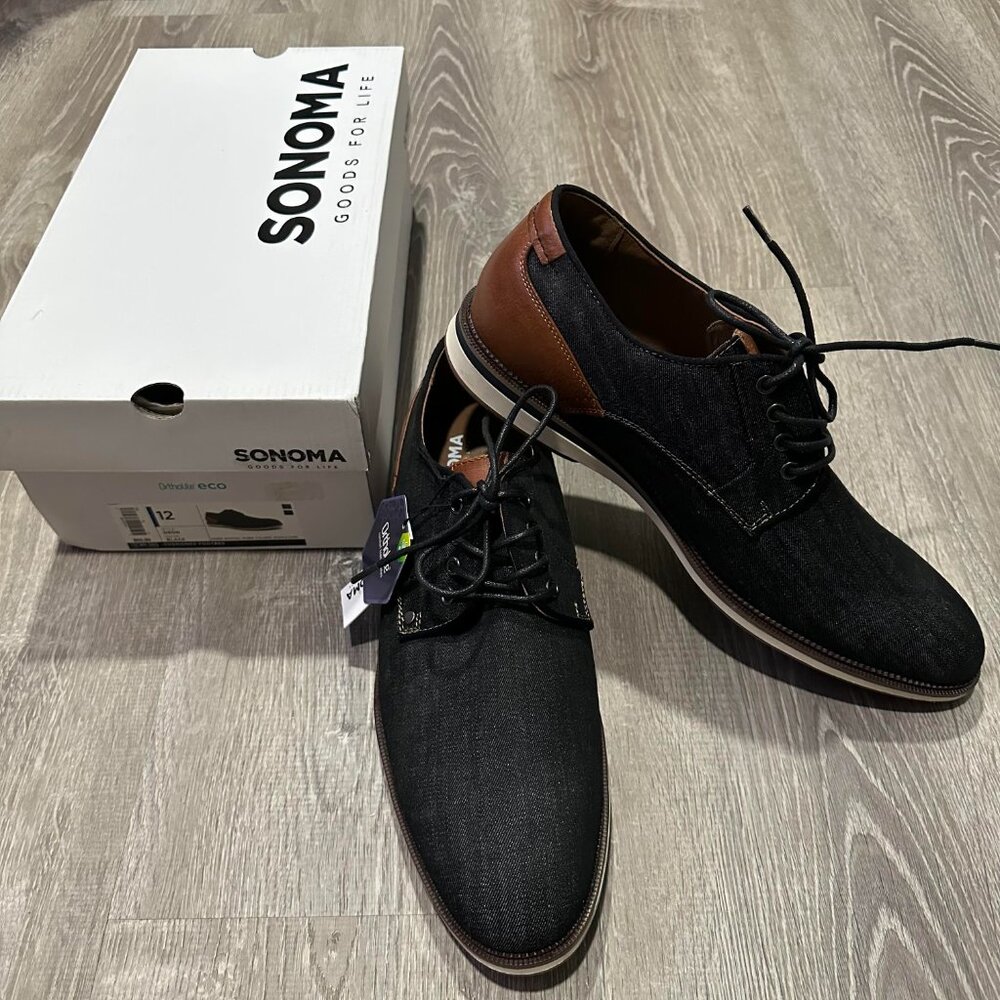NEW Men’s Sonoma Ortholite Eco Cushion Footbed Blackmesh Trace Shoes Size 12